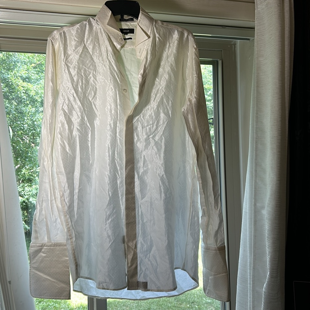 Sarar Mens Silky Dress shirt, 16.5